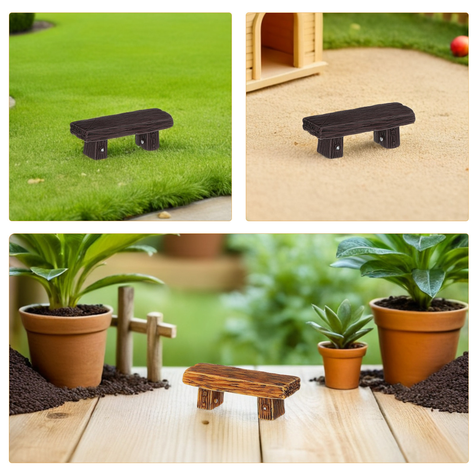Bonsai Garden Landscape Design - 12 pezzi di panche in resina